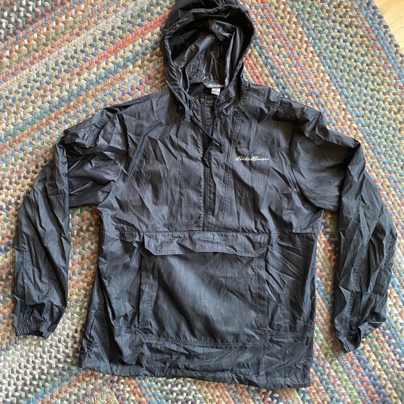 Eddie Bauer Charcoal Gray Windbreaker - Picture 1 of 5